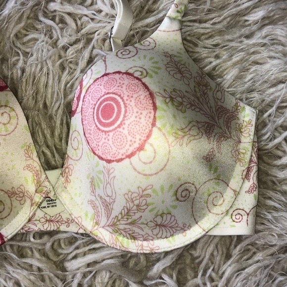 NEW Maidenform Total Solution Cream Floral Bra 34D - Picture 2 of 6